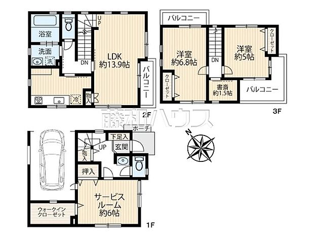 間取図　【新座市東1丁目】