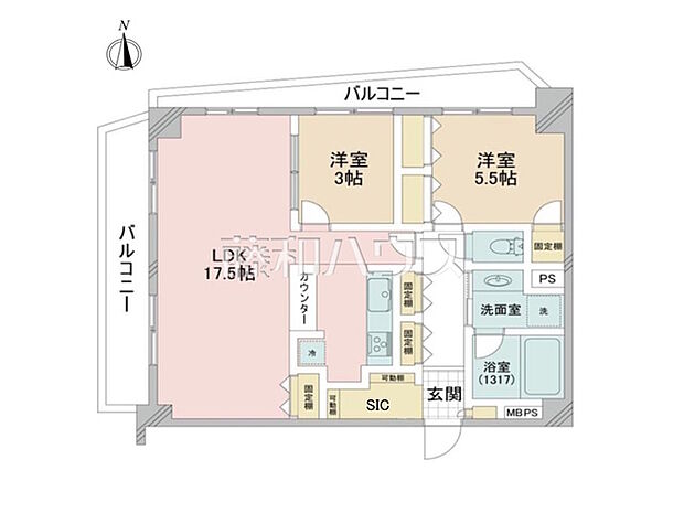 ベル・ジュール上石神井(2LDK) 2階/2階の間取り図