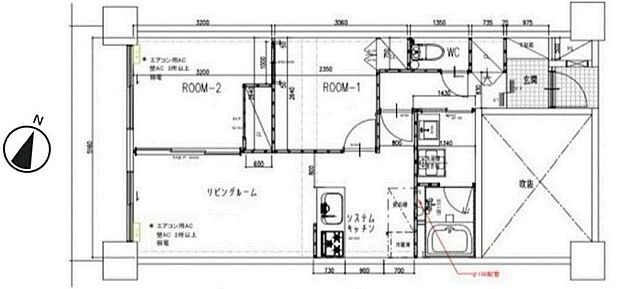 錦糸町第3ローヤルコーポ(2LDK) 3階の間取り図