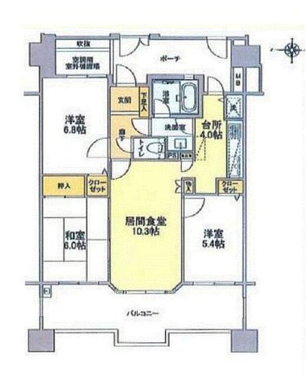 レクセルマンション京成高砂(3LDK) 6階の内観