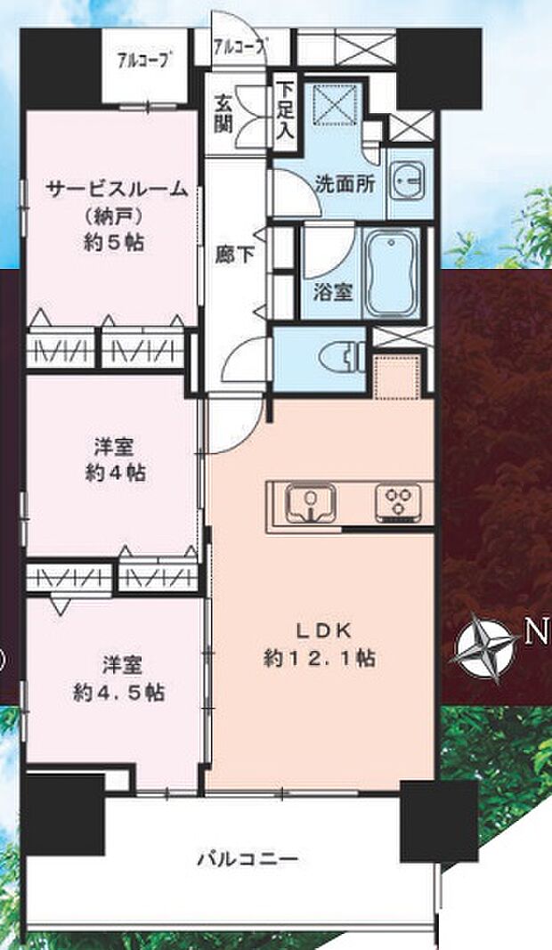 イニシア上野根岸(2SLDK) 11階の間取り図
