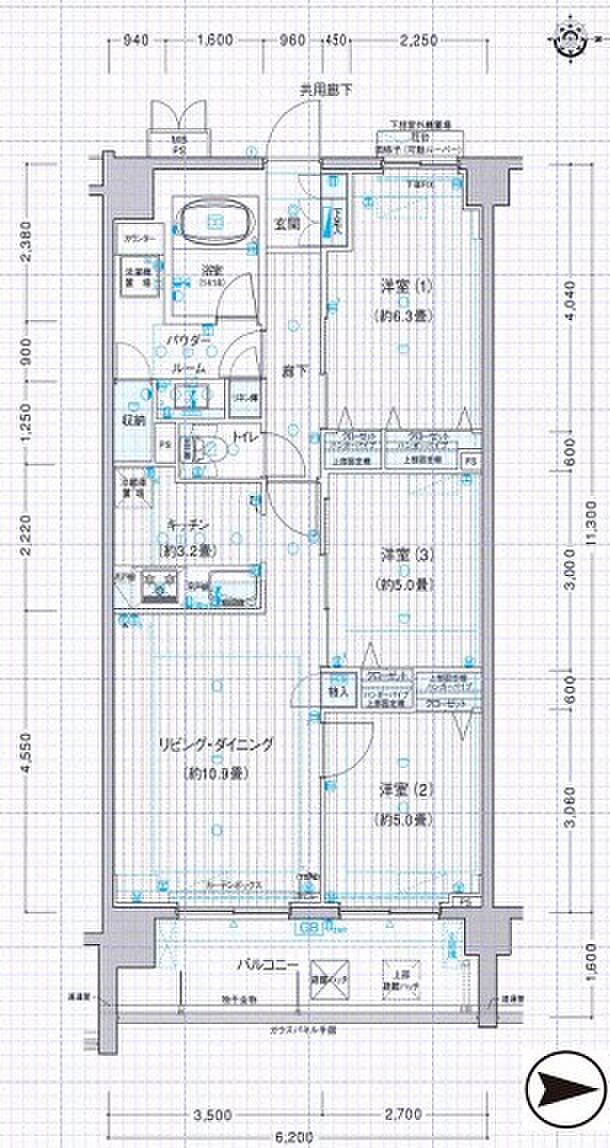 東武東上線 中板橋駅まで 徒歩7分(3LDK) 2階の内観