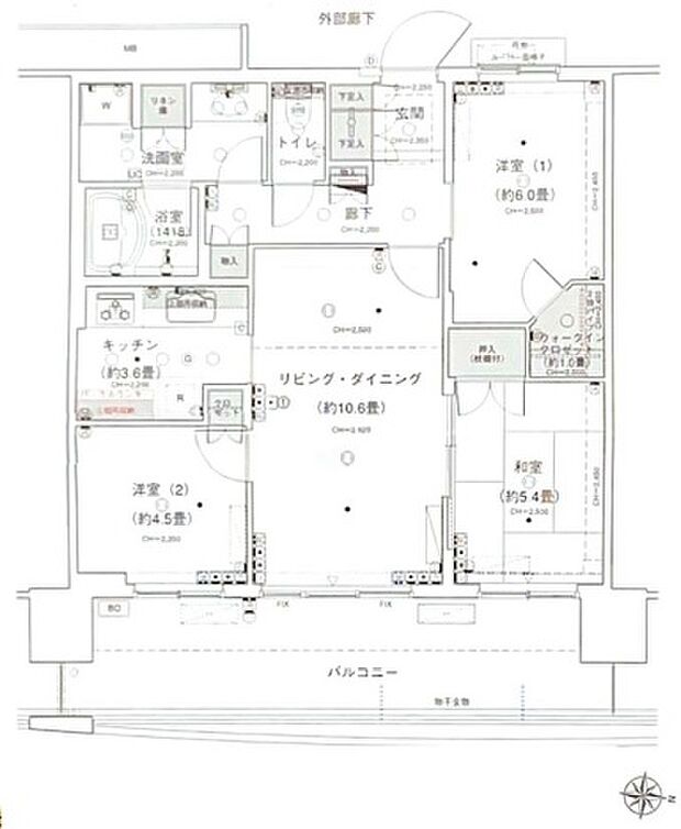 アーバンドックパークシティ豊洲タワーA棟(3LDK) 8階の間取り図