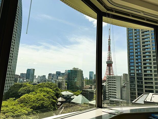 リビングからの眺望（南方向：東京タワー向き）