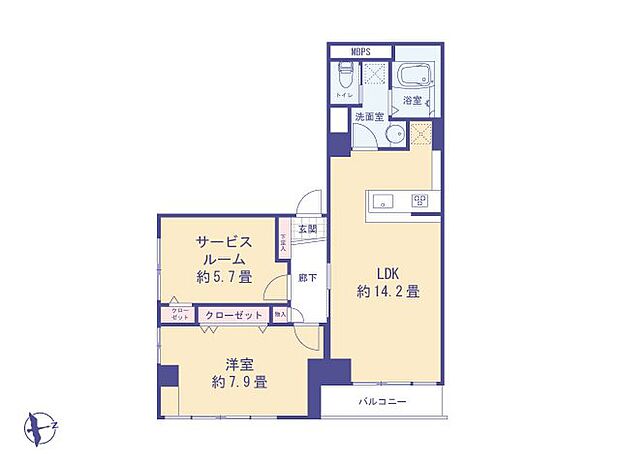 西武プラザ花小金井(1SLDK) 4階の間取り図