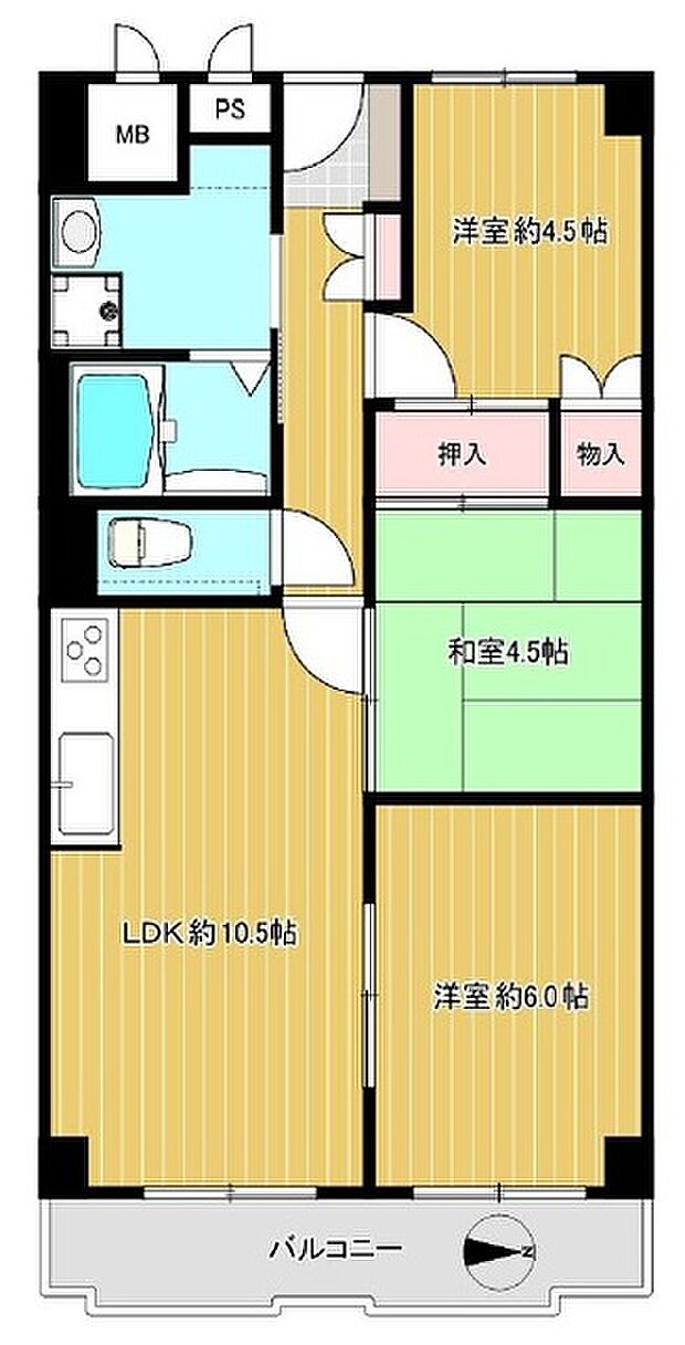 エーデルハイム関目(3LDK) 8階の間取り図