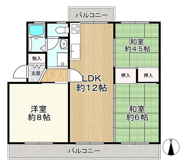 陽和台第3住宅3号棟(3LDK) 4階の内観