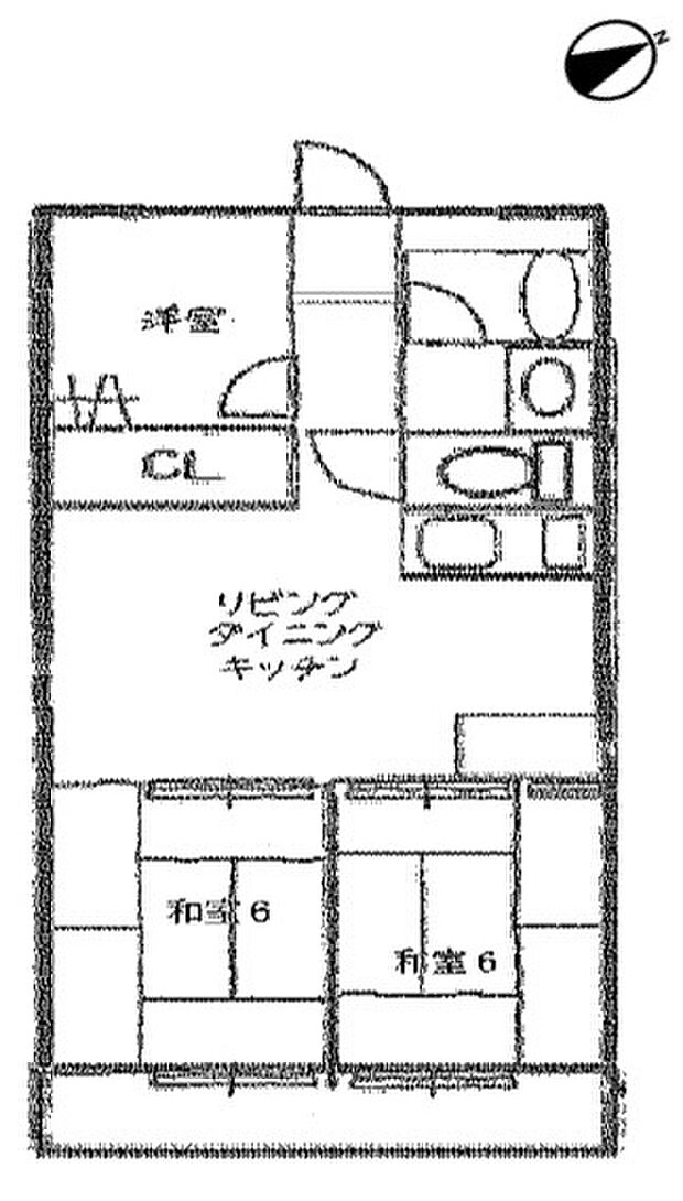 東大阪スカイハイツ(3LDK) 2階の内観