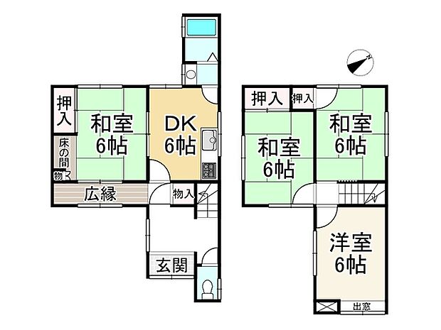 ＪＲ湖西線 堅田駅まで 徒歩25分(4DK)の内観