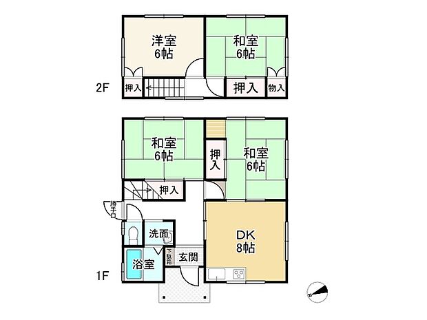 ＪＲ加古川線 神野駅まで 徒歩30分(4DK)の内観