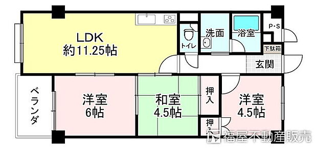 西京極大門ハイツ(3LDK) 1階の内観
