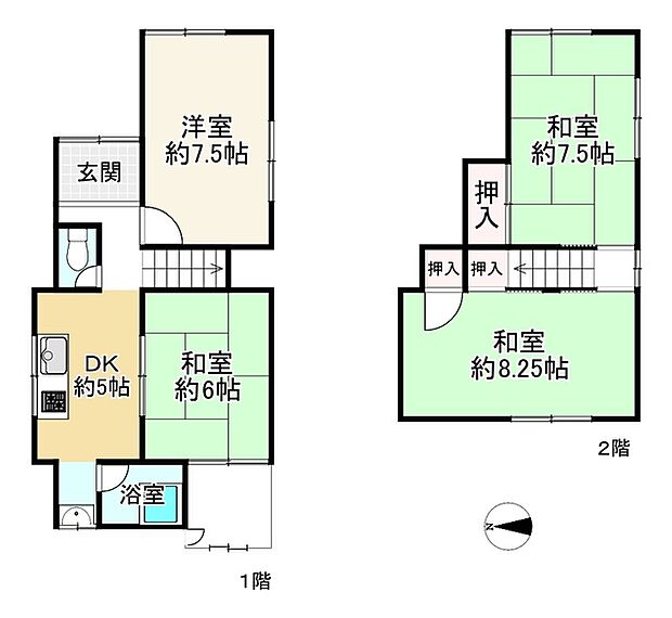 ＪＲ奈良線 城陽駅まで 徒歩8分(4DK)の内観