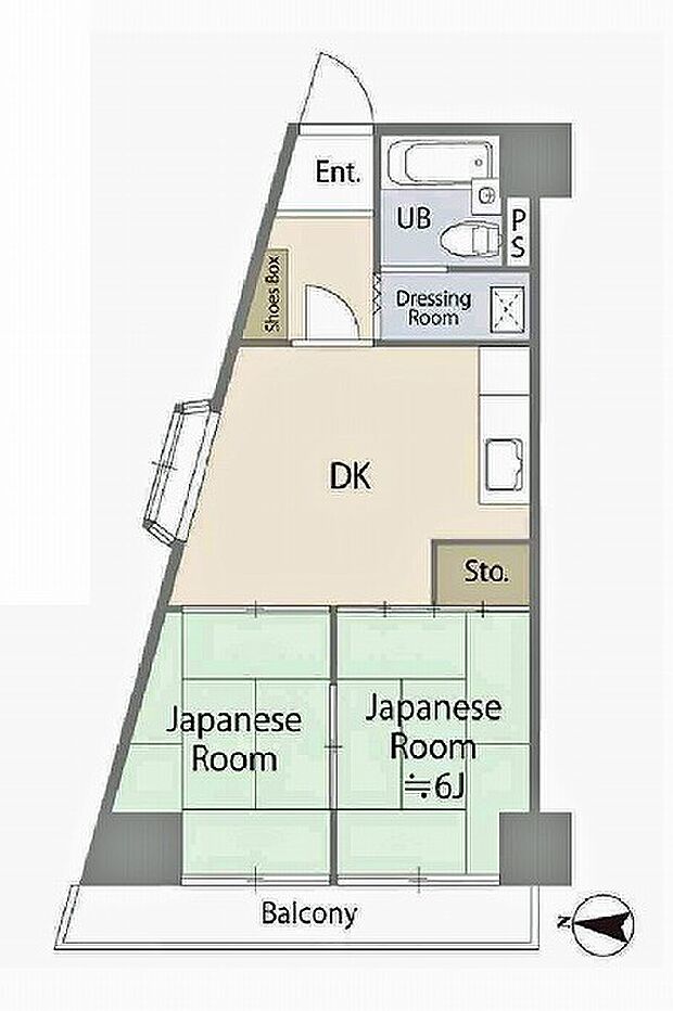 グレイスハイツ新神戸(2DK) 4階の内観