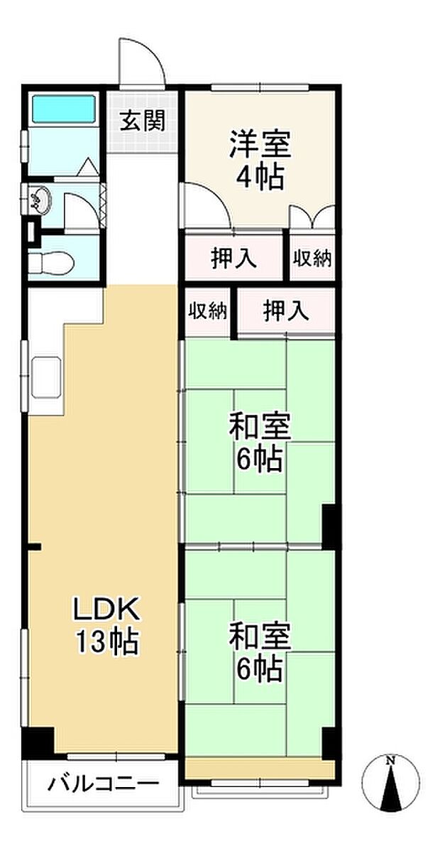 メゾン原田(3LDK) 3階の間取り図
