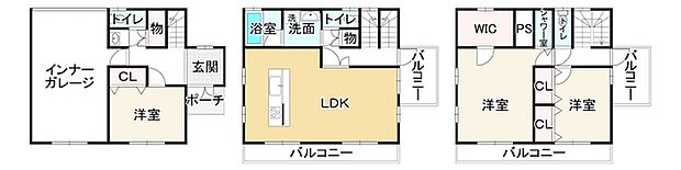 ＪＲ阪和線 東羽衣駅まで 徒歩13分(3LDK)の内観