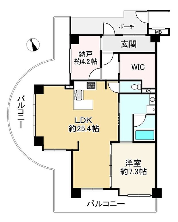 ライオンズマンション明石大久保(1SLDK) 11階の間取り図
