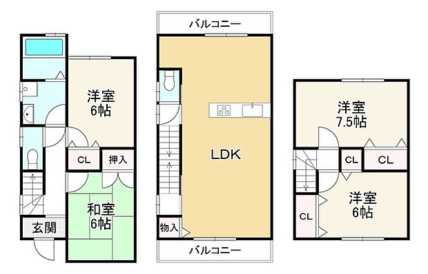 京阪本線 墨染駅まで 徒歩7分(4LDK)の内観