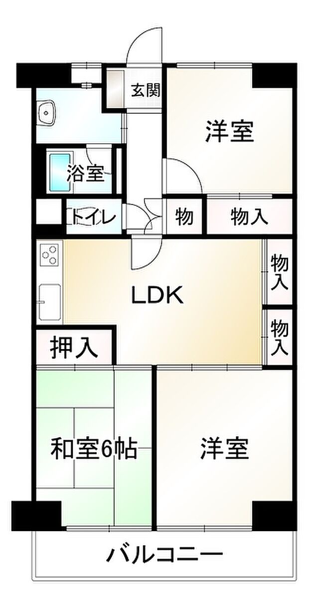 マンハイム山科(3LDK) 2階の内観