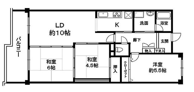 ホーユウパレス神戸塩屋(3LDK) 1階の間取り図