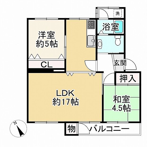 狩口台住宅30号棟(2LDK) 4階の内観