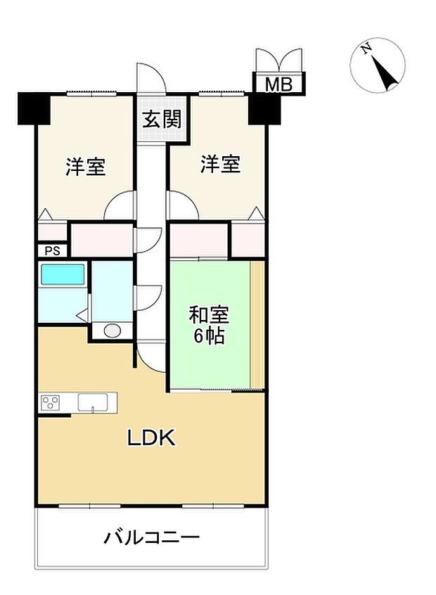 ルモン甲西中央(3LDK) 7階の間取り図