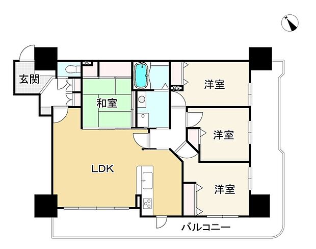 アメニティ南草津III(4LDK) 3階の間取り図