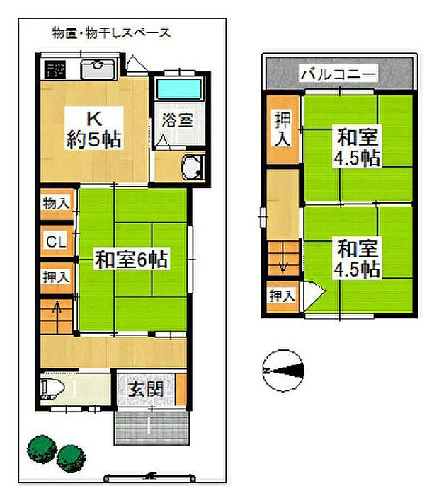 近鉄難波・奈良線 額田駅まで 徒歩4分(3K)の内観