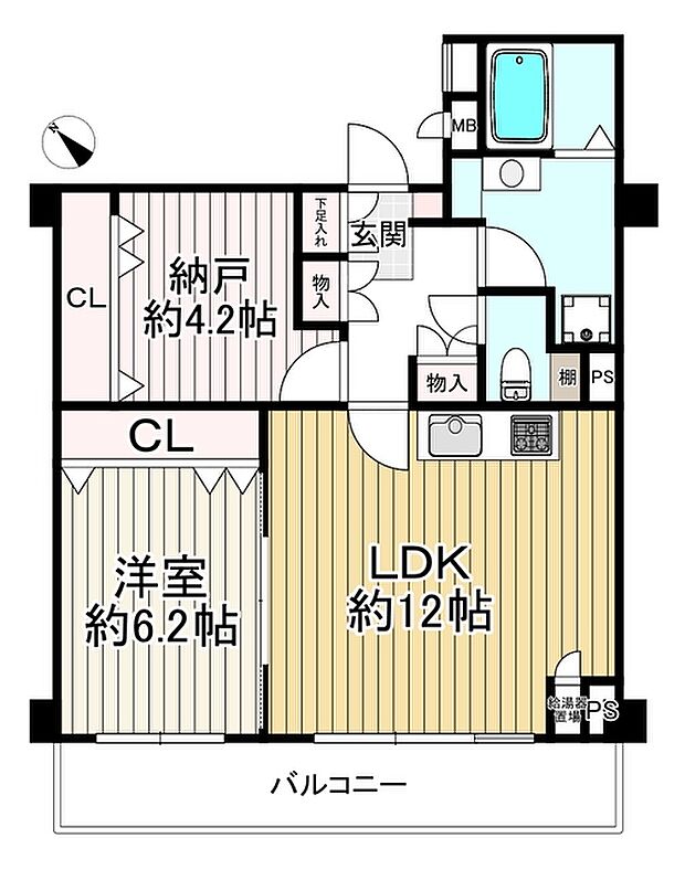 北広田アーバンライフ(1SLDK) 3階の間取り図