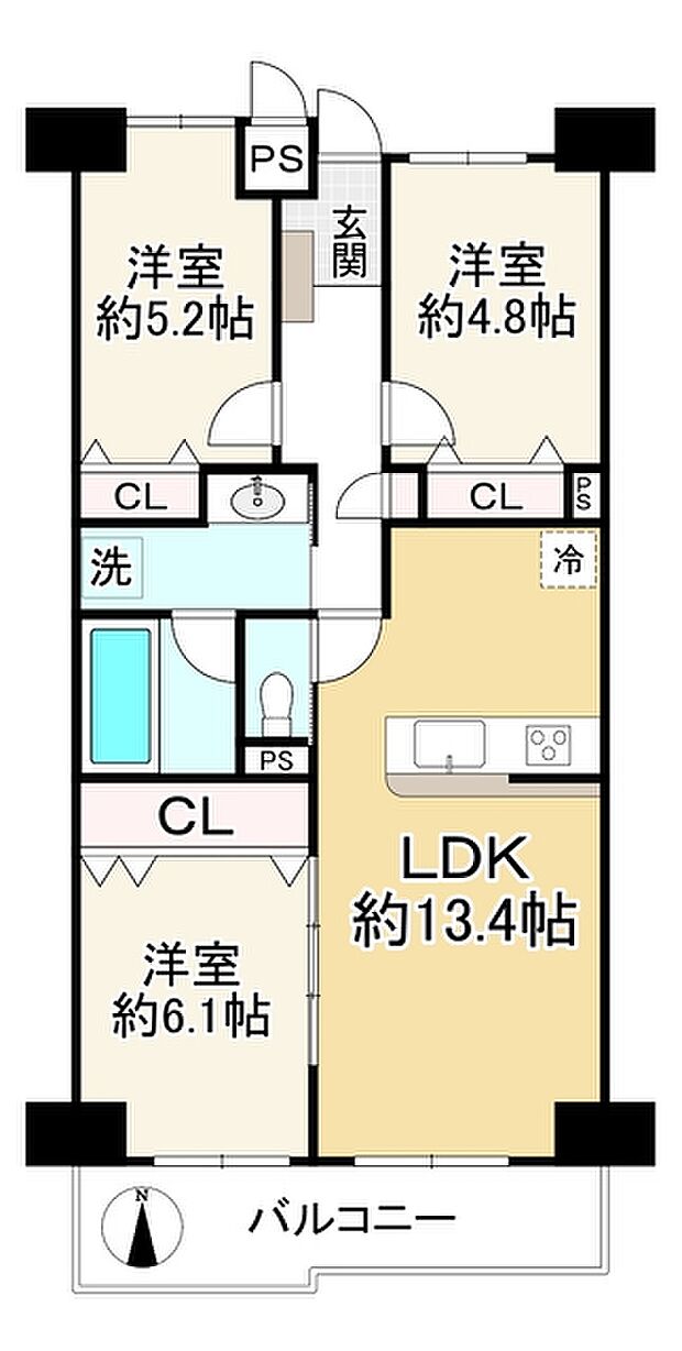 リベル(3LDK) 9階の間取り図