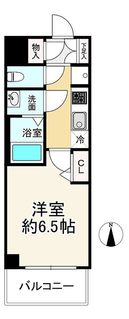 プレサンス谷町九丁目ディセオ(1K) 12階の間取り図