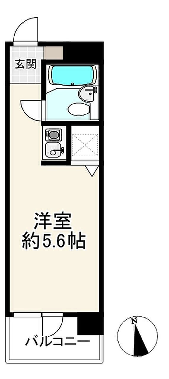 朝日プラザ都島北通タウンルーム(1R) 5階の間取り図
