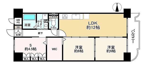 コープ野村梅田Ａ棟(2SLDK) 13階の間取り図