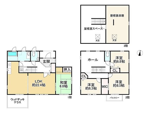 ＪＲ草津線 三雲駅までバス約23分 蛭子町バス停 徒歩7分(4LDK)の内観