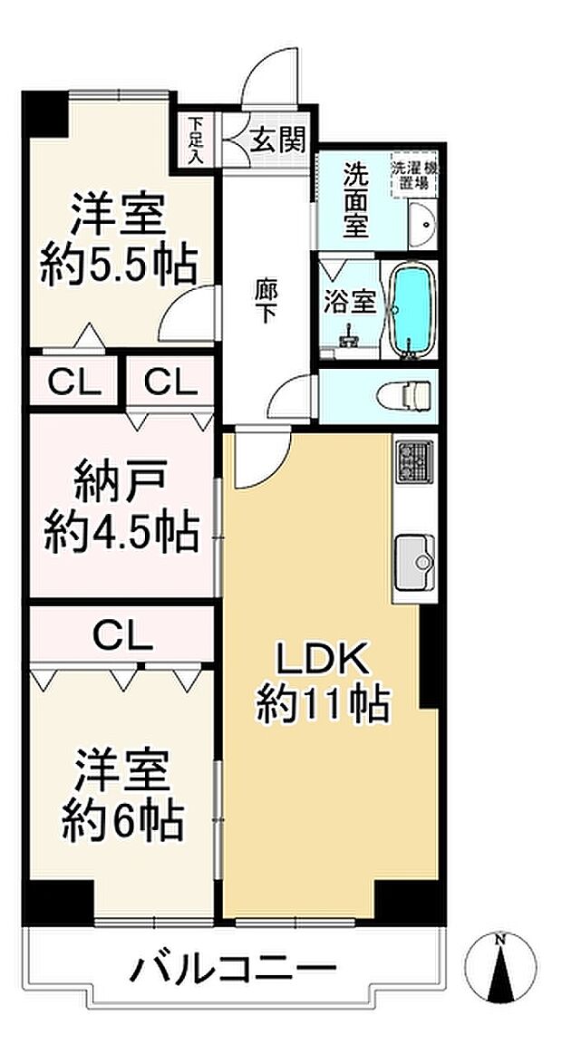 進和江坂アーバンライフの間取り