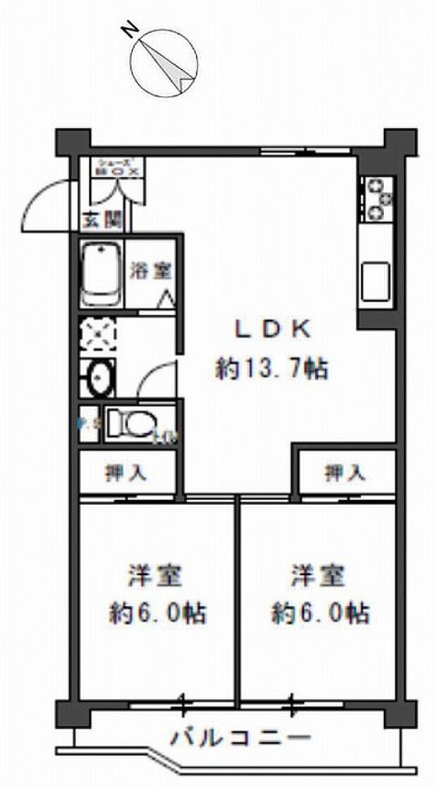 藤白台住宅Ｄ35棟(2LDK) 3階の内観