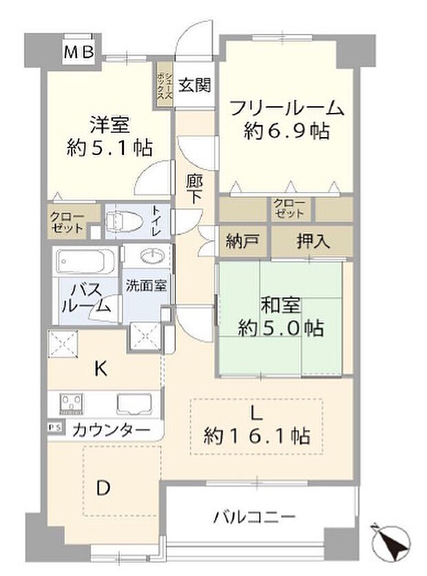 セレッソコート桃山台(3LDK) 2階の間取り図