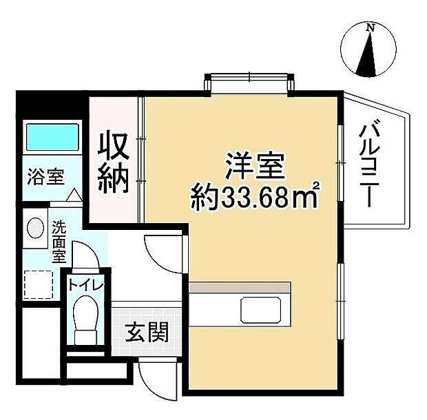 豊中メゾン桃山台1号棟(1R) 6階の間取り図