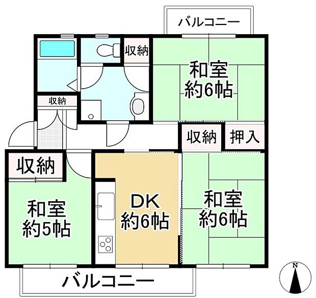 男山第4住宅306棟(3DK) 4階の内観