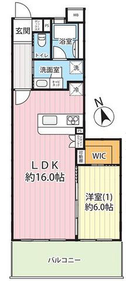 ロイヤルガーデン本八幡ブランシャトー(1LDK) 2階の間取り図