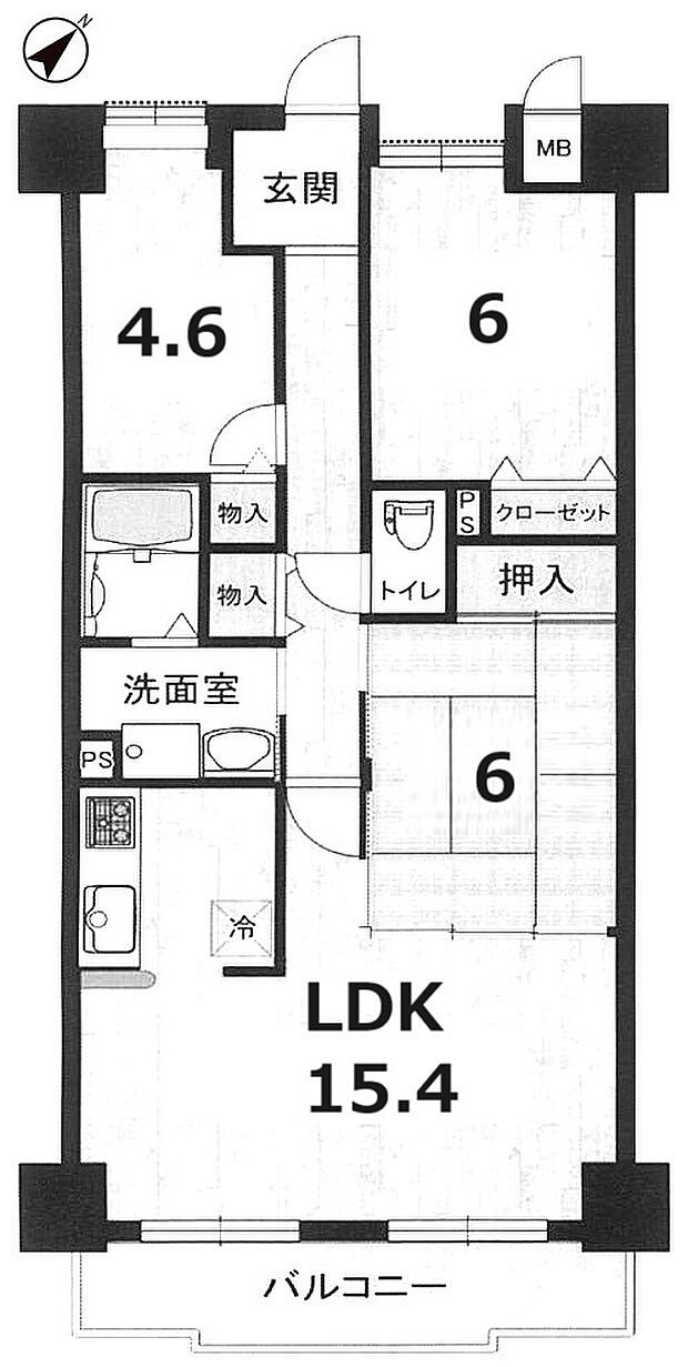 グローバル草津弐番館(3LDK) 5階の内観