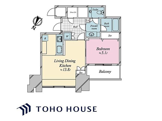 THE ROPPONGI TOKYO(1LDK) 17階の間取り図