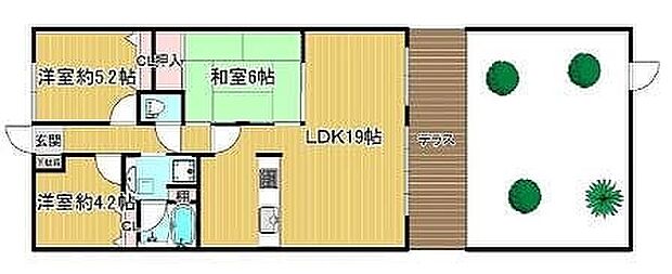 ローレルコート笠寺(3LDK) 1階の間取り図