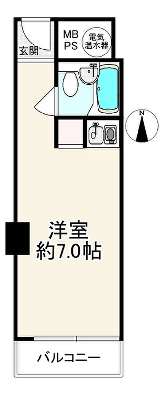 心斎橋アーバンライフ(1R) 7階の間取り図