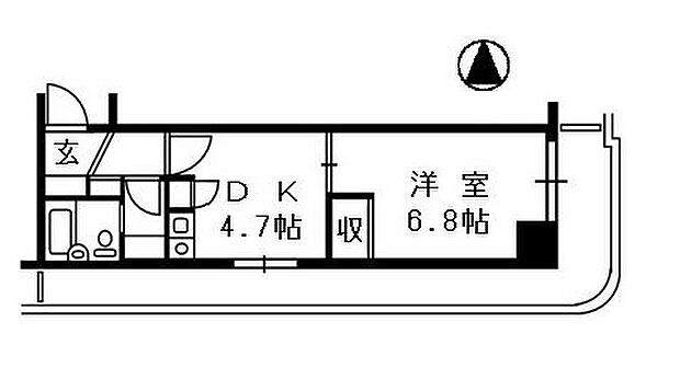 ダイアパレス高田弐番館(1DK) 10階/１００４号の内観