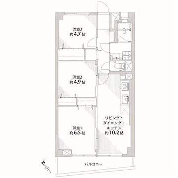 鹿島田セントラルマンション(3LDK) 5階/505の内観