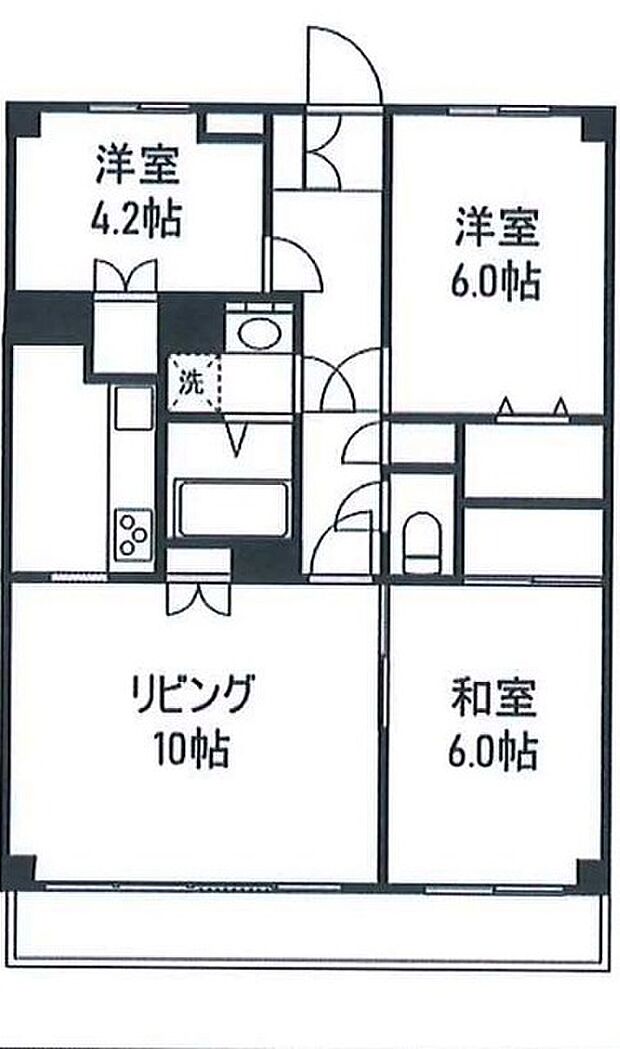 グラン・ドムール八千代台(3LDK) 3階の間取り図