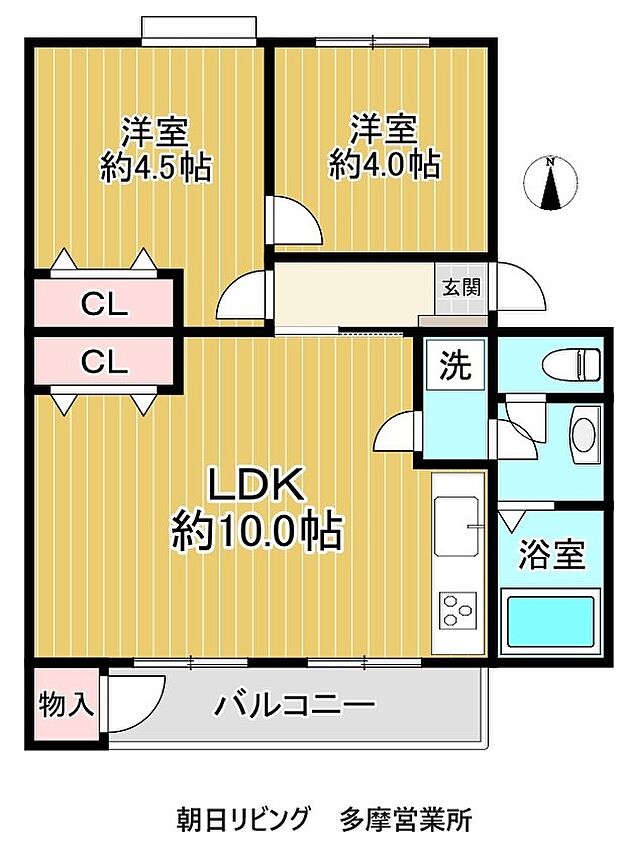 富士見町住宅28号棟(2LDK) 2階の内観