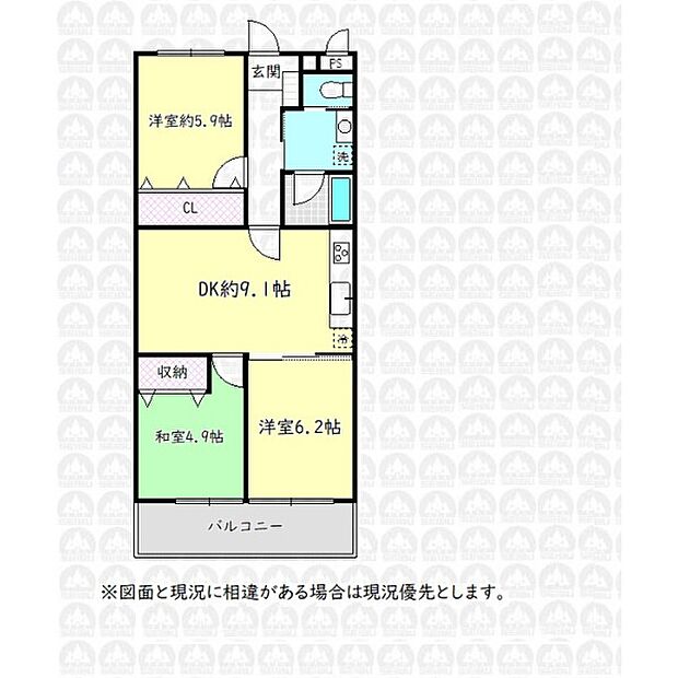 グローリア初穂飯能(3DK) 4階の内観