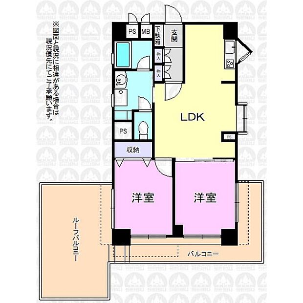 ライオンズマンション志木(2LDK) 5階の間取り図