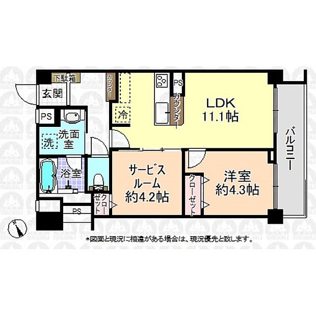田無本町パレス(1SLDK) 6階の間取り図